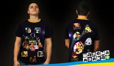 Футболки с полной запечаткой: Angry Birds: Star Wars